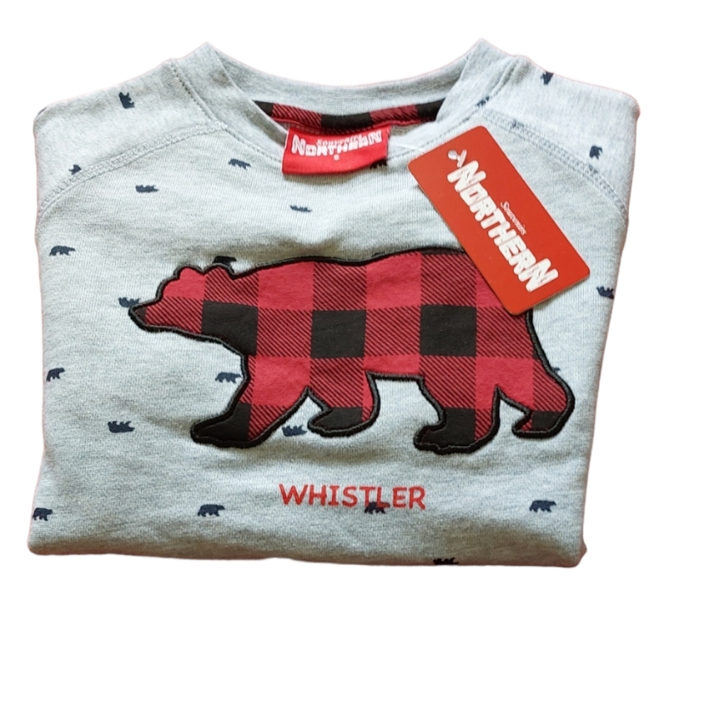 Whistler Sweater Northern Bear Kid Unisex Grey US 6